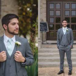 Sarah Morris Photography - Photos of the groom outside Annunciation Greek Orthodox Church in Memphis, TN