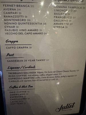 Menu photo 8 Juliet Social  Georgetown, TX