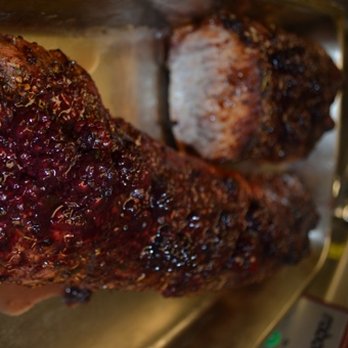 Frescos - Roasted Blackberry Dijon glazed Pork Loin coming out of the oven - New American Near Me - Wexford, Pennsylvania