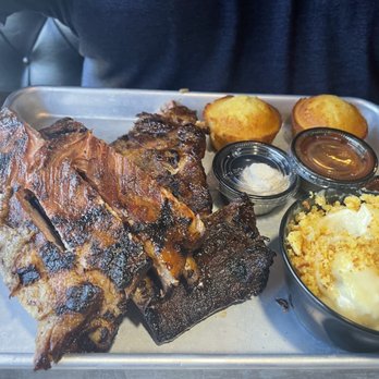 Smokin' Barrels BBQ - Half a rack of ribs with Mac and cheese - American Near Me - Barrington, New Hampshire Smokin' Barrels BBQ - Half a rack of ribs with Mac and cheese - American Near Me - Barrington, New Hampshire
