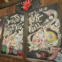 a chalk board with a menu on it