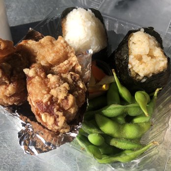 Lagu Cafe - close up of the onigiri karaage bento - Cafes Near Me - Irvine, California