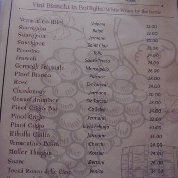 Mimì e Cocò - White Wine Menu - Italian Near Me - Rome, RM Mimì e Cocò - White Wine Menu - Italian Near Me - Rome, RM