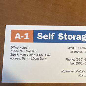 A-1 Self Storage - Self Storage Near Me - La Habra, California A-1 Self Storage - Self Storage Near Me - La Habra, California