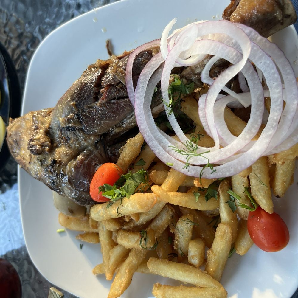 Chaykhana Pittsburgh - Lamb shank with fries  The only good reason to visit this place - Uzbek Near Me - Pittsburgh, Pennsylvania