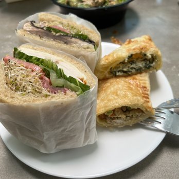 Ake'Larry - Turkey sandwich, portobello mushroom sandwich, spinach feta empanada, curry chicken empanada - Pasta Shops Near Me - Anaheim, California