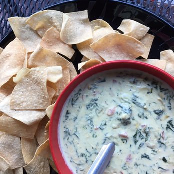 Chairs - Spinach & Artichoke Dip! So cheesy!! - Bars Near Me - East Point, Georgia Chairs - Spinach & Artichoke Dip! So cheesy!! - Bars Near Me - East Point, Georgia