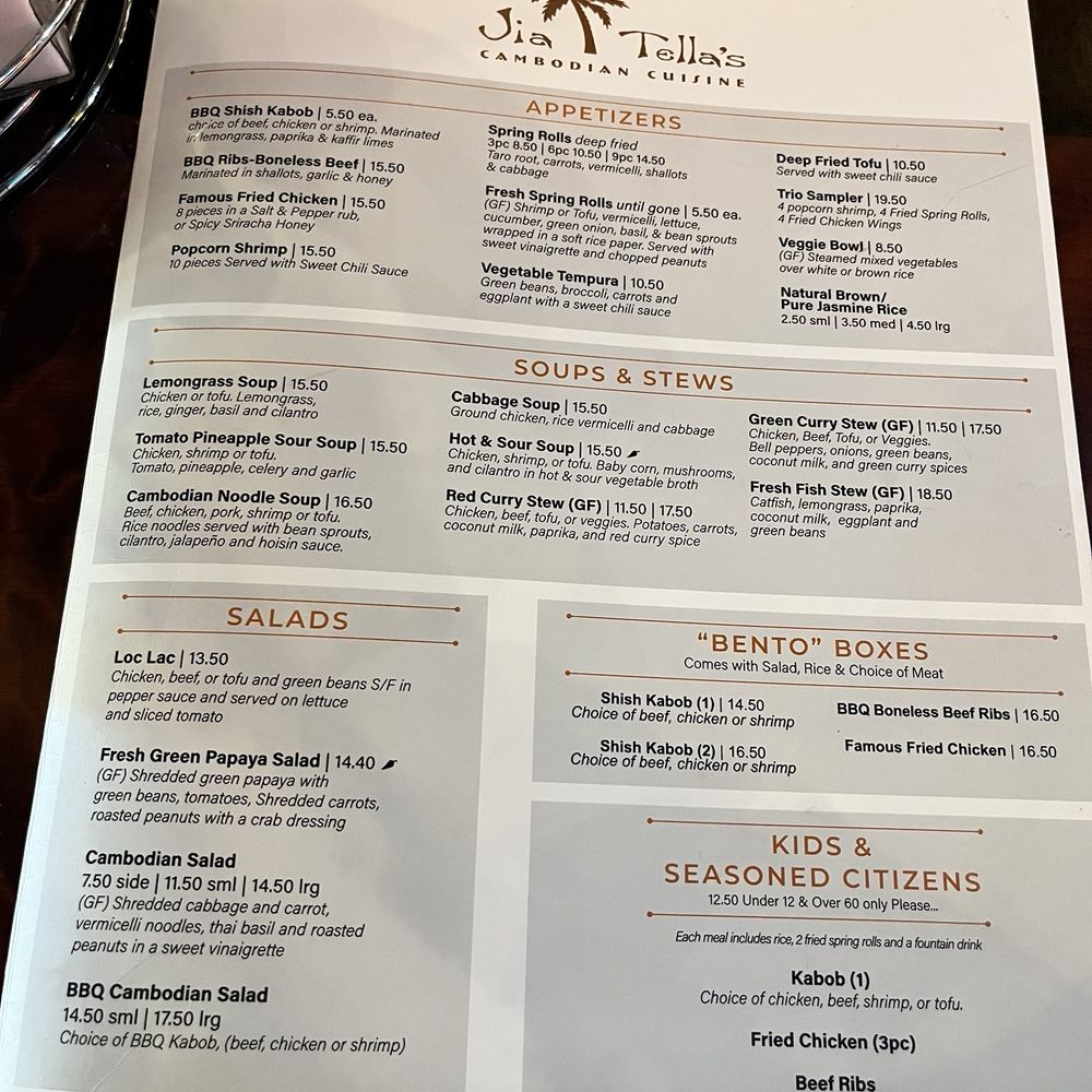 Jia Tella's - Menu - Asian Fusion Near Me - Scotts Valley, California