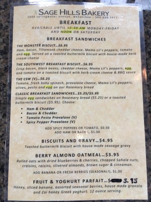 Menu photo 4 Sage Hills Bakery Wenatchee, WA