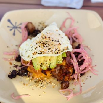 Snooze, an A.M. Eatery - Sweet potato bacon mash up - Breakfast & Brunch Near Me - Buford, Georgia