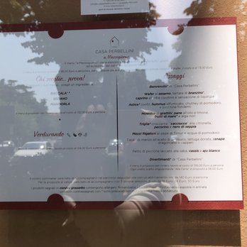Casa Perbellini - The menu today - Venetian Near Me - Verona, VR