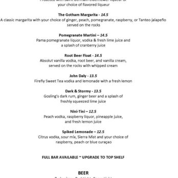 Gotham Comedy Club - Menu - Comedy Clubs Near Me - New York, New York Gotham Comedy Club - Menu - Comedy Clubs Near Me - New York, New York