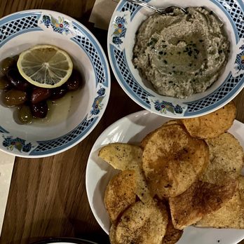 Finca - Tingly Olives and Charred Eggplant Dip - Wine Bars Near Me - San Diego, California Finca - Tingly Olives and Charred Eggplant Dip - Wine Bars Near Me - San Diego, California