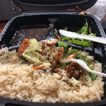 Flama on Wheels - a meal in a styrofoam container - Food Trucks Near Me