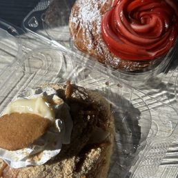 Banana Cream Crunch Kronut and Guava Cream Cheese Kronut Banana Cream Crunch Kronut and Guava Cream Cheese Kronut