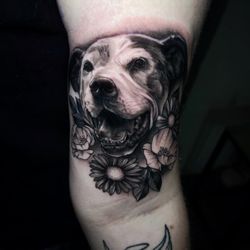 Morph Body Arts Tattoo & Piercing - Dog portrait done by Corey @ispyyokai
