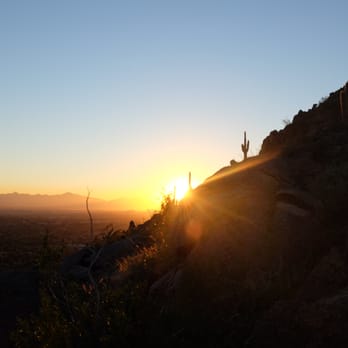 Cholla Trail - sunset on the way back - Hiking Near Me - Paradise Valley, Arizona