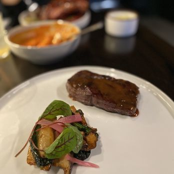 Bon Mot - Ribeye Steak (8oz) $48 salsify, trumpet mushroom, pear port jus - Korean Near Me - Cupertino, California