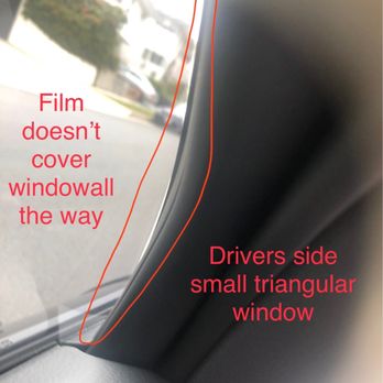 Alex Window Tint - Same on drivers side too- doesn't cover the window all the way. - Home Window Tinting Near Me - Culver City, California Alex Window Tint - Same on drivers side too- doesn't cover the window all the way. - Home Window Tinting Near Me - Culver City, California