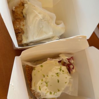 Lauretta Jean's - Banana cream & cranberry key lime pie slices - Bakeries Near Me - Portland, Oregon Lauretta Jean's - Banana cream & cranberry key lime pie slices - Bakeries Near Me - Portland, Oregon