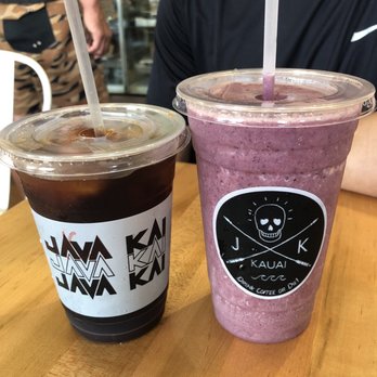 Java Kai Kauai - Iced coffee and blue Hawaiian smoothie - Breakfast & Brunch Near Me - Kapaa, Hawaii