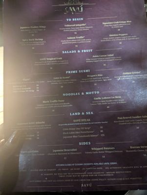 Menu photo 1 SAVÚ Charlotte, NC