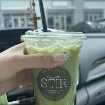 STIR - Pistachio matcha with oat milk - Coffee & Tea Near Me - Baton Rouge, Louisiana