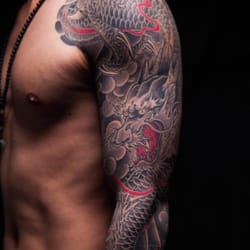 Onizuka Tattoo - I'm very happy with this 3/4 sleeve that Jiro created for me.
