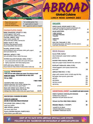 Menu photo 3 Abroad Orleans, MA