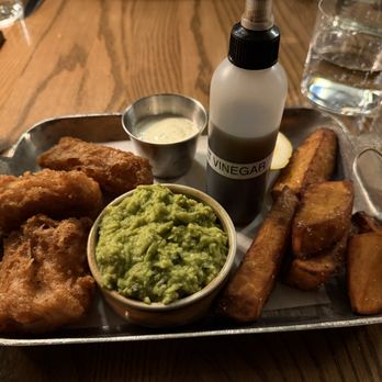 Tasting House - fish and chips with mushy peas - Wine Bars Near Me - Los Gatos, California Tasting House - fish and chips with mushy peas - Wine Bars Near Me - Los Gatos, California