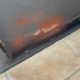 Rust from under the AC unit downstairs Rust from under the AC unit downstairs