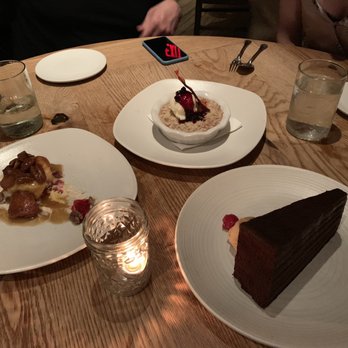 Agricola Eatery - A cornucopia of desserts : Monkey bread pudding, blueberry crumble, chocolate layer cake - New American Near Me - Princeton, New Jersey
