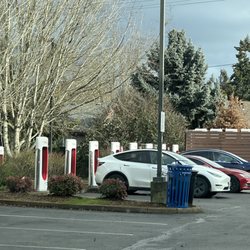 Tesla Supercharger Springfield - Tucked in the back of the Holiday Inn Express parking lot.
