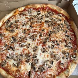 LaLucci Pizza - Large cheese pizza with mushrooms