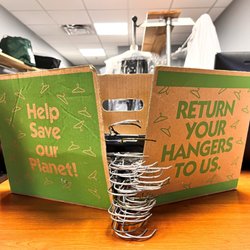 We recycle all hangers & plastic garment bags
