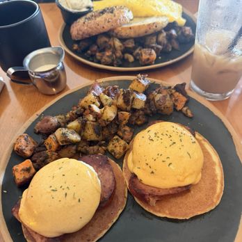 Bayside American Cafe - Louisiana eggs Benedict and seasoned breakfast potatoes - Breakfast & Brunch Near Me - Portland, Maine Bayside American Cafe - Louisiana eggs Benedict and seasoned breakfast potatoes - Breakfast & Brunch Near Me - Portland, Maine