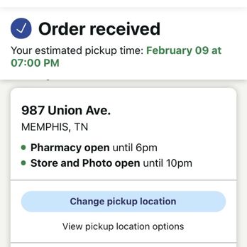 Walgreens - the order status of the purchase - Drugstores Near Me - Memphis, Tennessee