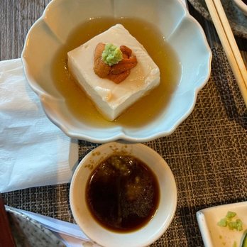 Leichi - Goma Tofu (Sesame Tofu/Sea Urchin with Dashi Sauce) - Japanese Near Me - Santa Clara, California