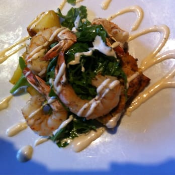 Bistro Roca - Fantastic special . . . Shrimp with cornbread pudding, roasted potatoes, and arugula salad! - Bars Near Me - Blowing Rock, North Carolina Bistro Roca - Fantastic special . . . Shrimp with cornbread pudding, roasted potatoes, and arugula salad! - Bars Near Me - Blowing Rock, North Carolina