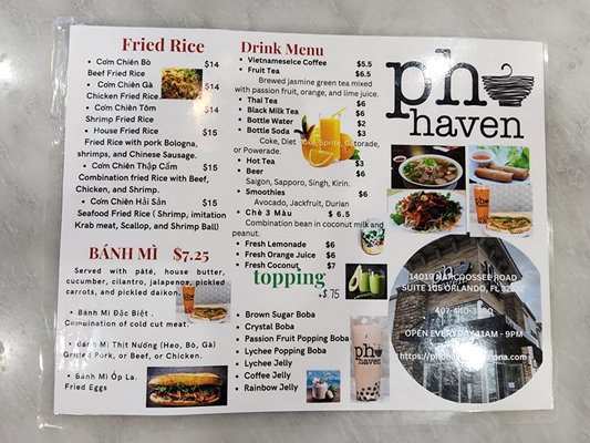 Menu photo 8 Pho Haven Orlando, FL Menu photo 8 Pho Haven Orlando, FL