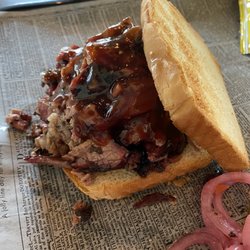 Mike’s On The Loop - BBQ brisket sandwich omg it's amazing