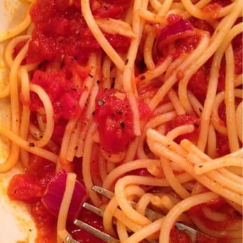 Buca di Beppo Italian Restaurant - Delicious vegetarian marinara spaghetti - Italian Near Me - Redondo Beach, California