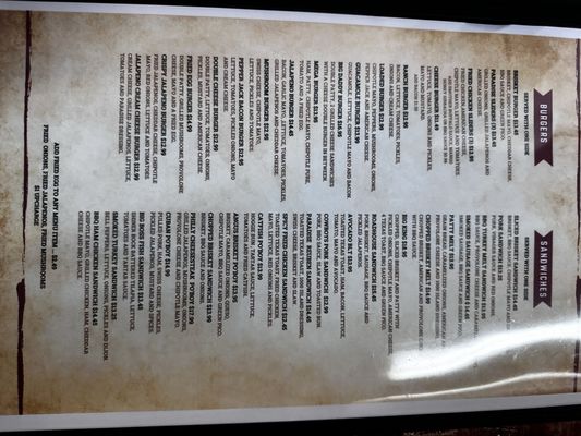 Menu photo 3 Paradise Roadhouse Sanger, TX Menu photo 3 Paradise Roadhouse Sanger, TX