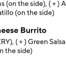 This is my receipt that clearly says bean and cheese burrito This is my receipt that clearly says bean and cheese burrito