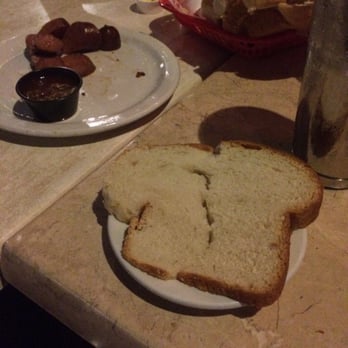 The County Line - Homemade bread w free yelp checkin appie sausage - Barbeque Near Me - San Antonio, Texas The County Line - Homemade bread w free yelp checkin appie sausage - Barbeque Near Me - San Antonio, Texas