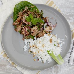 Grilled Beef Nam Tok