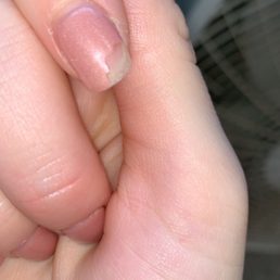 Gel manicure. 1 week old.