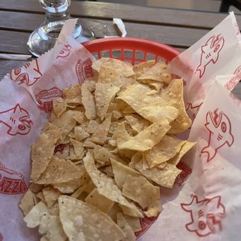 Fuzzy's Taco Shop - Chips were served like this. Bottom of bag? - Tex-Mex Near Me - Lutz, Florida