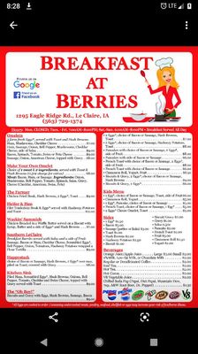 Menu photo 2 Breakfast At Berries Le Claire, IA