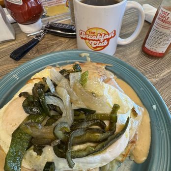 The Breakfast Club - Ankeny - this was called the farm boy hashbrowns eggs good sausage and the coffee was excellent as well - Breakfast & Brunch Near Me - Ankeny, Iowa
